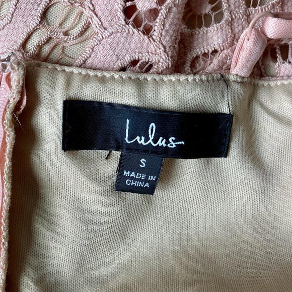 Lulu’s | Unlimited Love Dusty Pink Lace Trumpet Midi Dress | Size Small - Picture 8 of 8